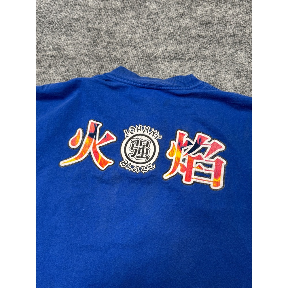 Vintage Johnny Blaze Fire Storm Sleeveless T-Shirt Blue XXL Graphic 90s Hip Hop - Picture 9 of 11